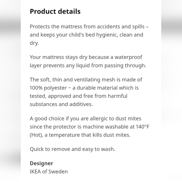 Crib Mattress protectors Includes 2 white, 70x132 cm (27 1/2x52") - Picture 6 of 13